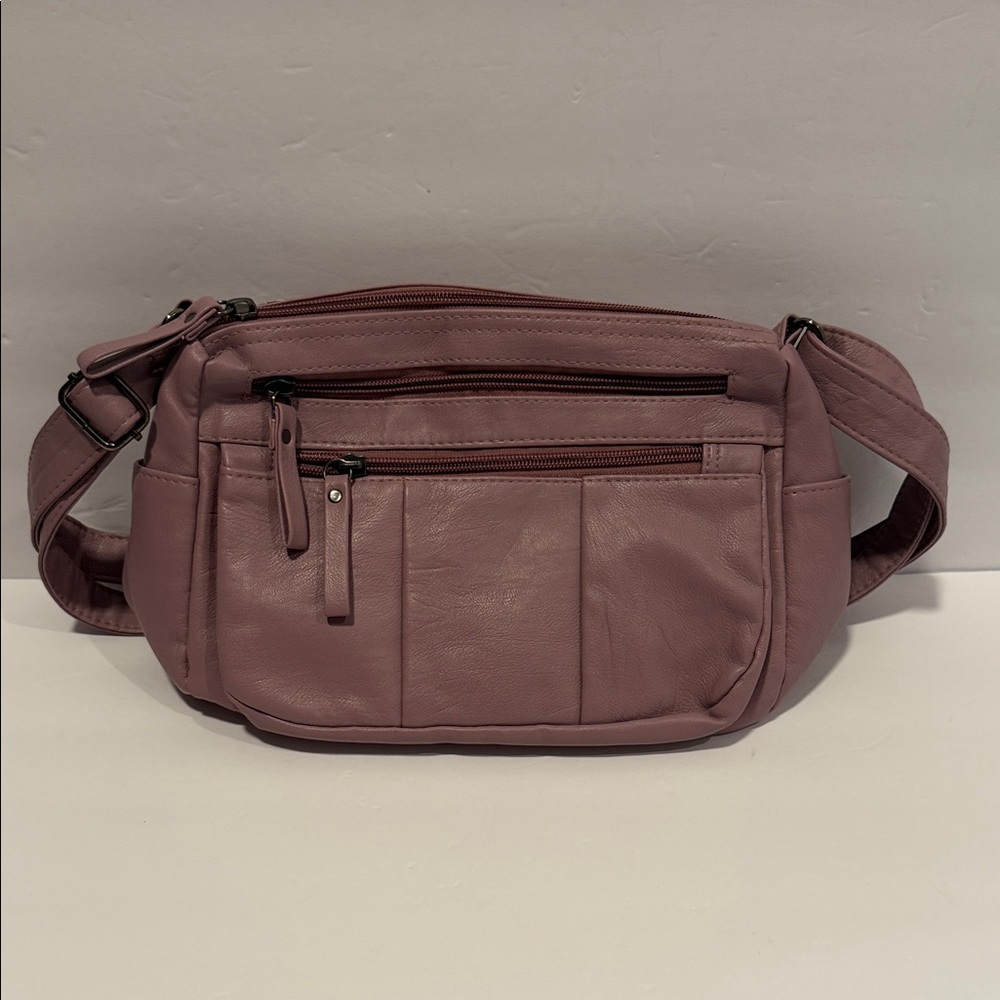 30.  Elegant Dusty Rose Crossbody Bag.